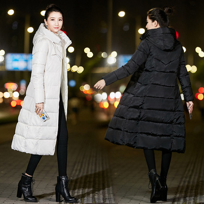  令迪依舍2018冬季新款韩版过膝长款羽绒棉服女式棉衣外套加厚棉袄女装(服饰）