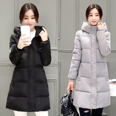 2018冬装新款韩版棉衣中长款大码修身羽绒棉服女式棉袄加厚外套女服饰（女装）